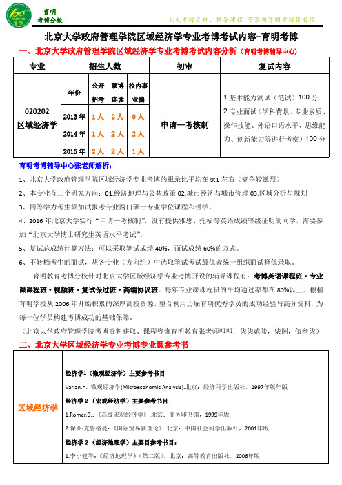 北京大学区域经济学专业历年考博真题解析赚大了绝对真