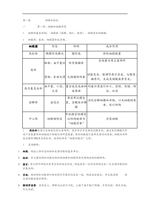 上海体育大学-运动解剖学-复习全资料