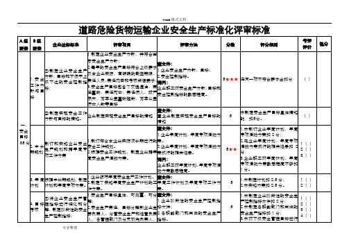 道路危险货物运输企业安全生产标准化评审标准[详]