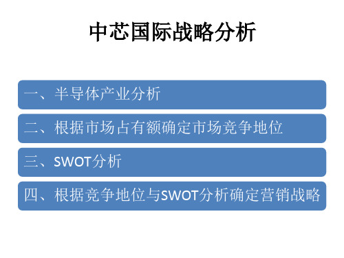 中芯国际战略分析