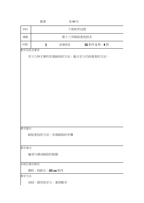 第13章缺陷查找技术