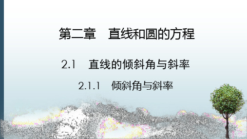 高中数学选择性必修一课件：2.1.1倾斜角与斜率