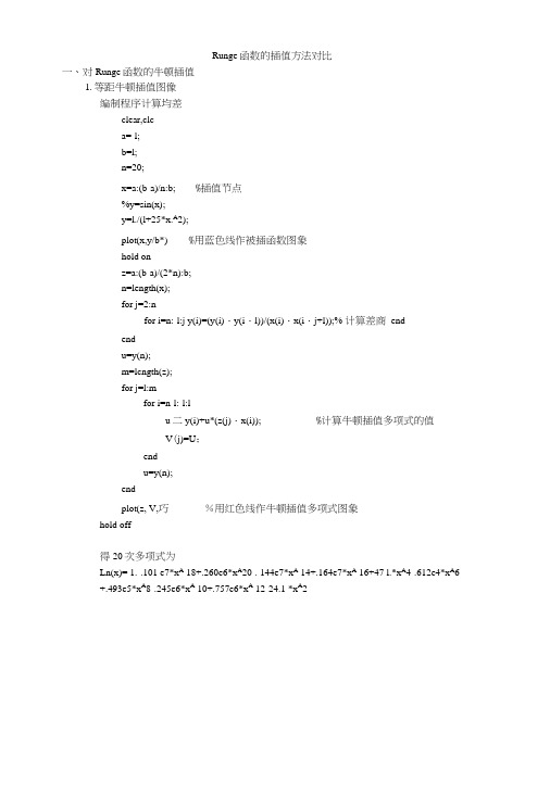 Runge函数的插值方法对比.docx