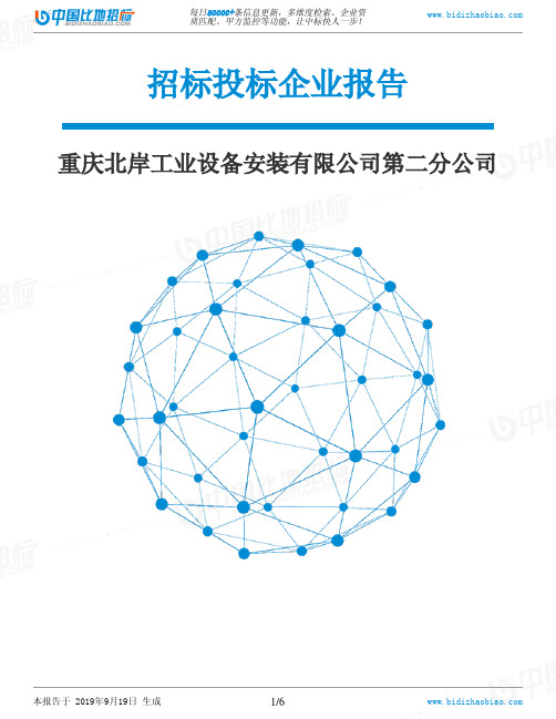 重庆北岸工业设备安装有限公司第二分公司_中标190920