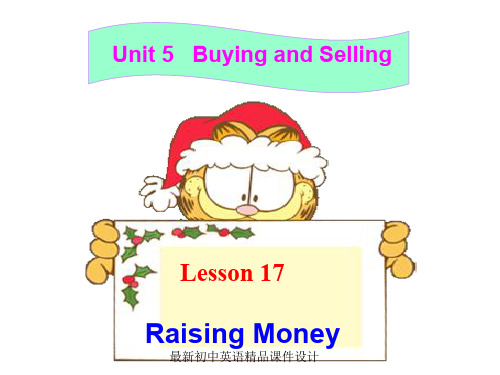 最新冀教版初中英语八年级下册《Lesson 25 Raising Money》精品PPT课件 (1)