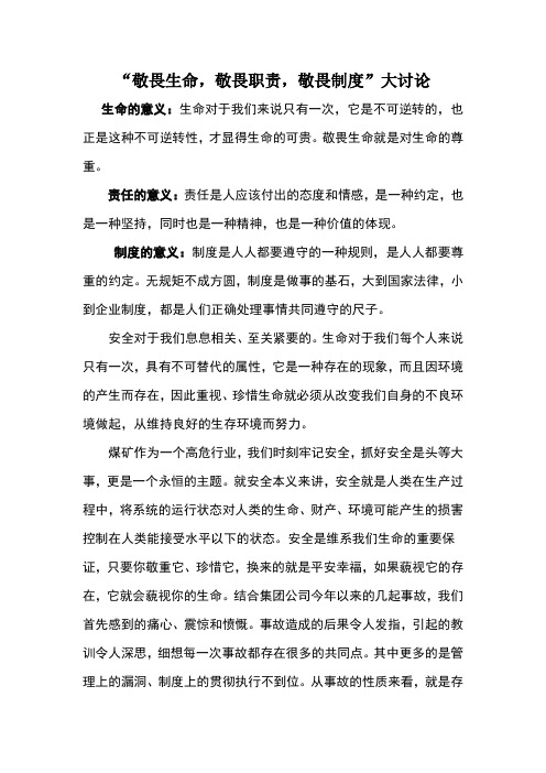 敬畏生命_敬畏职责_敬畏制度发言稿