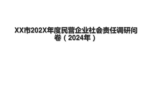 XX市202X年度民营企业社会责任调研问卷(2024年).pptx