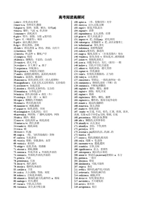 【2012年高考一轮复习必备】高考英语阅读690个高频单词