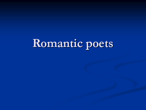 Romantic poets