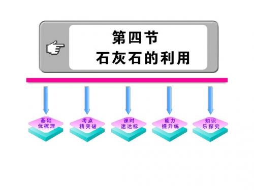 沪教版九年级上册化学5.4石灰石的利用-