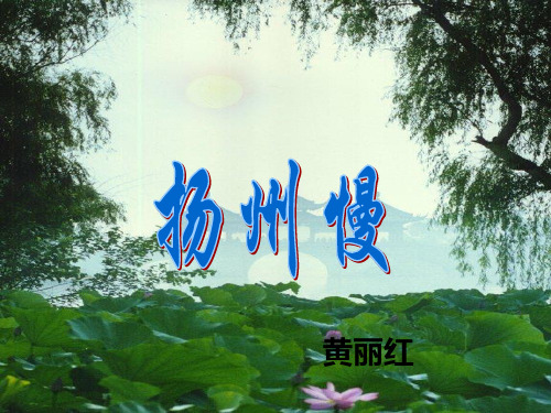 扬州慢讲解PPT课件