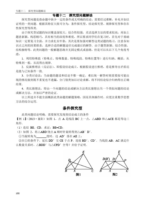 专题十二探究型问题解法[1]