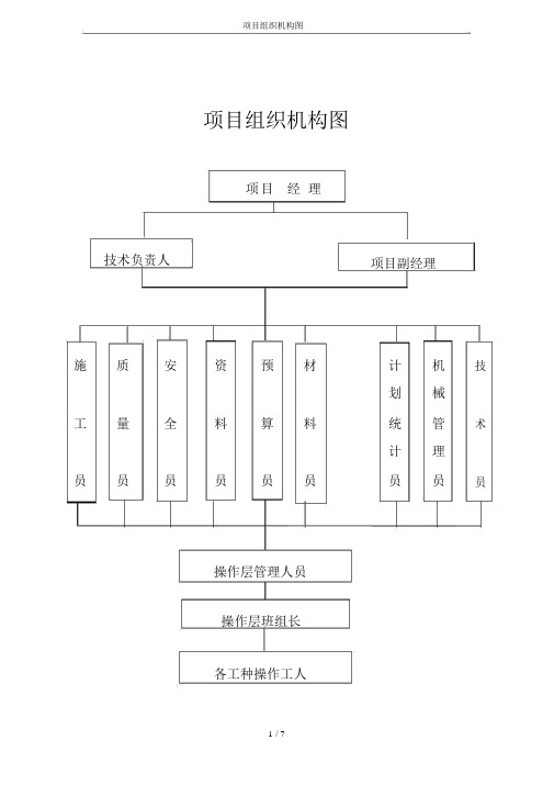 (完整word版)项目组织机构图