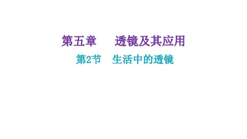 人教版八年级物理上册5、2  生活中的透镜 课件