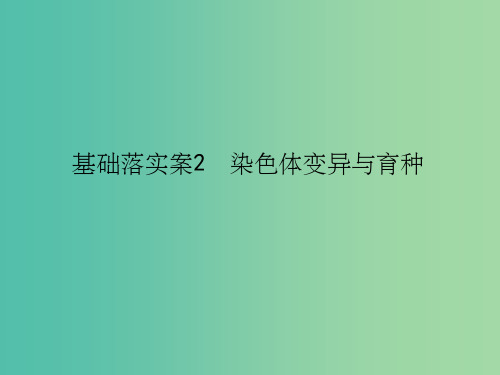 2018高考生物一轮复习构想第三单元生物的变异育种与进化基础落实案2染色体变异与育种课件新人教版必修