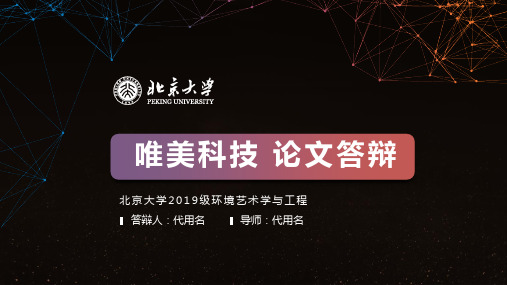 环境大学艺术学与工程唯美科技 论文答辩PPT 