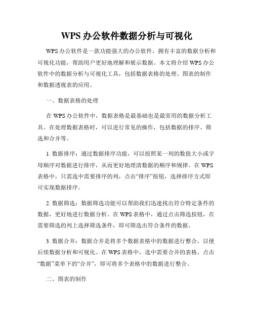 WPS办公软件数据分析与可视化