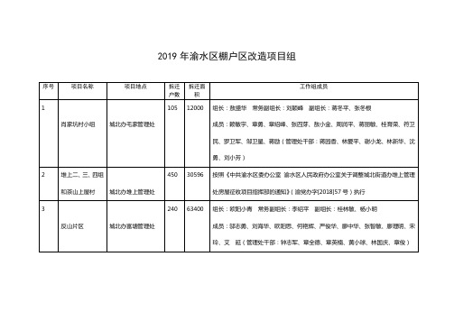 2019年渝水区棚户区改造项目组