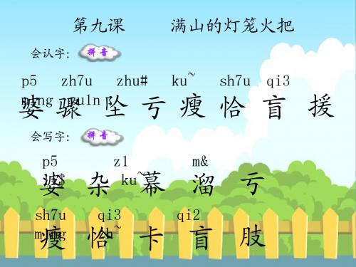 9 满山的灯笼火把_生字词学习