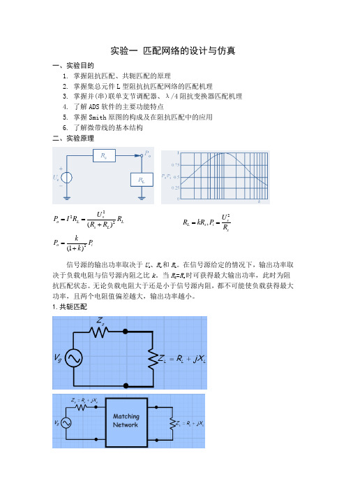 射频实验一实验报告