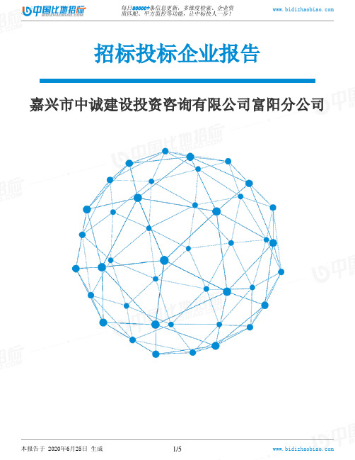 嘉兴市中诚建设投资咨询有限公司富阳分公司-招投标数据分析报告