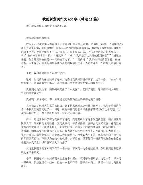 我的新发现作文400字(精选11篇)