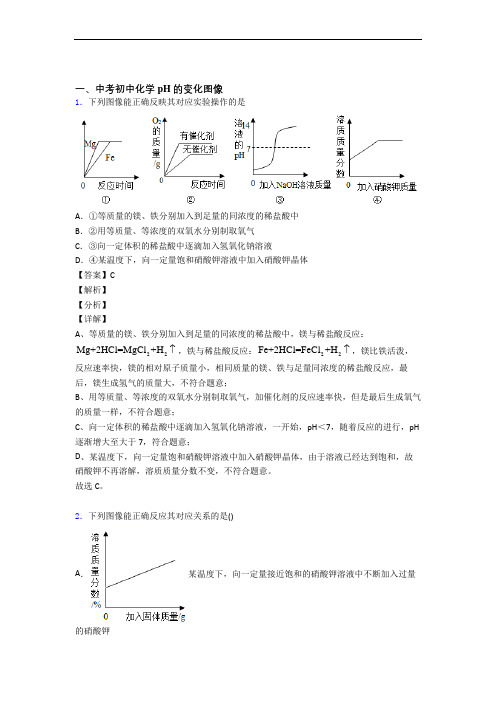 中考化学压轴题专题pH的变化图像的经典综合题附答案