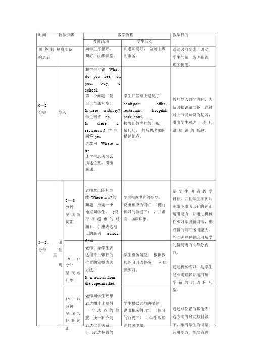 英语人教版七年级下册学会指路和问路