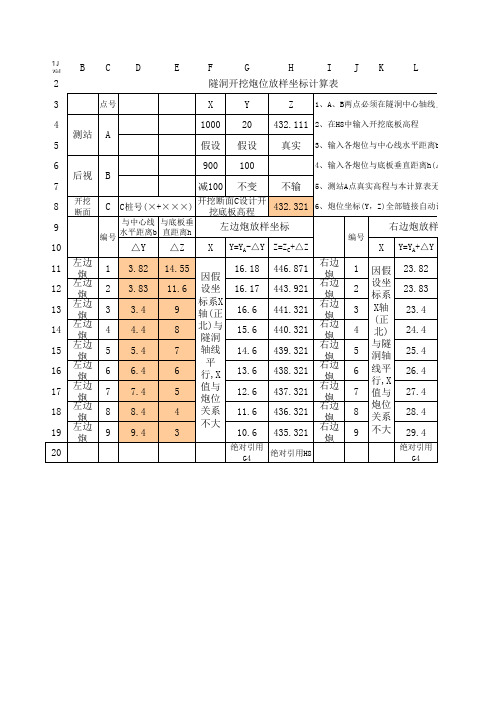 隧洞放样计算器