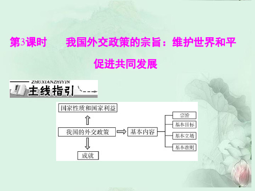 高中政治 4.9.3我国外交政策的宗旨 维护世界和平促进共同发展课件 新人教必修2