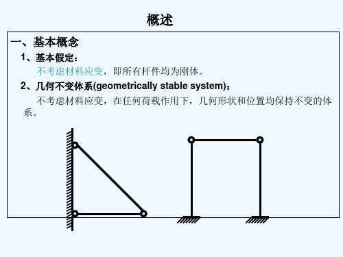 建筑结构与受力分析平面体系的几何组成分析