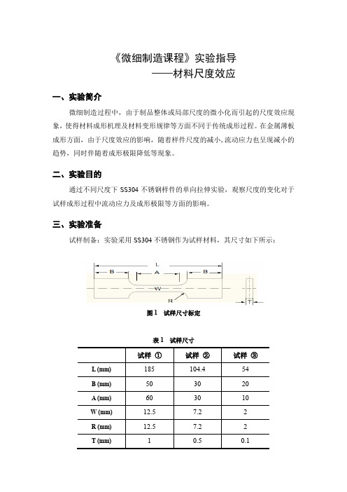 微细制造实验指导-尺度效应