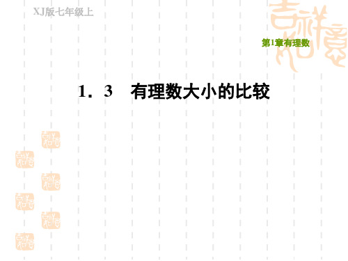 湘教版七年级上册数学第1章 有理数 有理数大小的比较