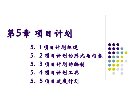 项目进度计划  ppt课件