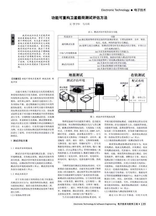 功能可重构卫星载荷测试评估方法