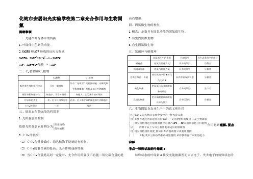 高中生物 第二章光用与生物固氮基础讲解 