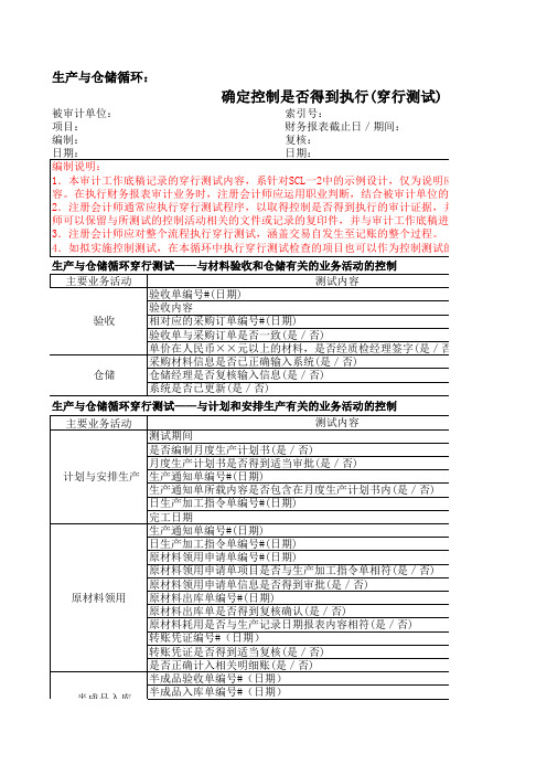 (SCL-4-1)205-3.4.1确定控制是否得到执行(穿行测试)