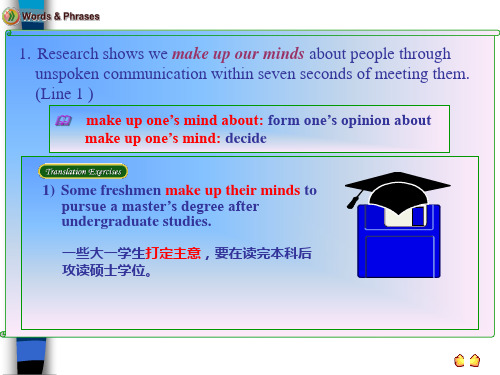 新视野英语一Unit 4 How  to Make a Good Impression语言点