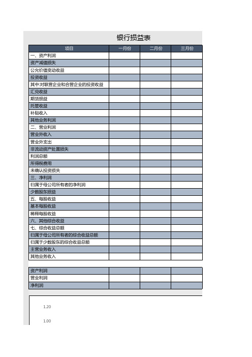 银行损益表模板