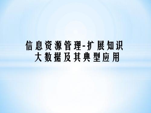 大数据及其典型应用 ppt课件