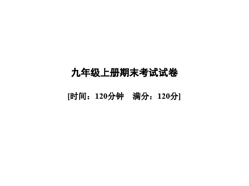 2019秋浙教版九年级数学上册期末测试题 %28共46张PPT%29