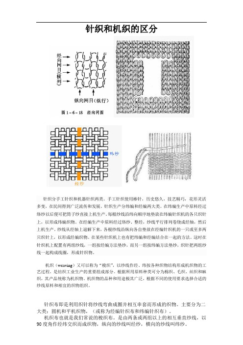 针织和机织的区分