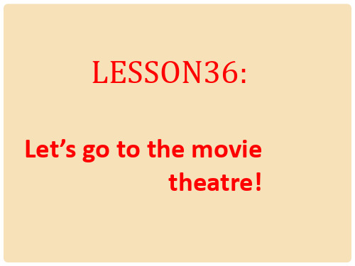 七年级英语上册 Unit 6 Let's go Lesson 36 Let's go 