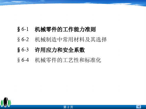 第六章 机械零件设计和计算概论