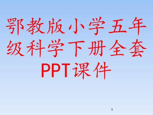 鄂教版小学五年级科学下册全套PPT课件