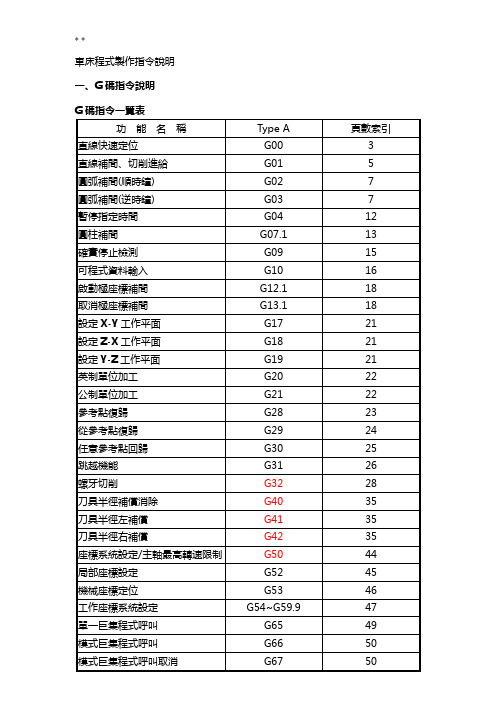 新代车床程式说明材料-正文