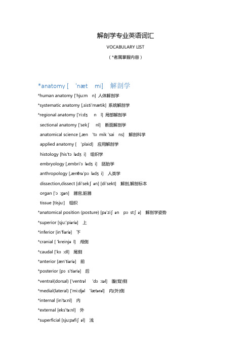 解剖词汇1 (自动保存的)