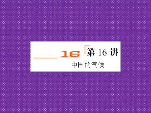 2012高考地理全套解析一轮复习课件区域地理16中国的气候