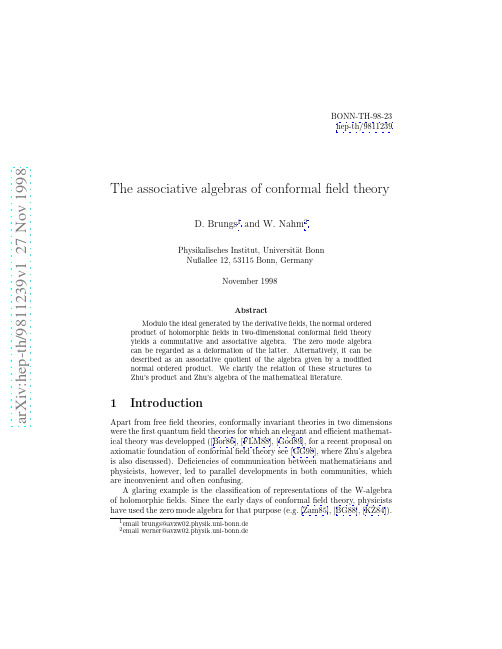 The associative algebras of conformal field theory