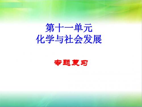 鲁教课标版九年级下册第十一单元第一节 化学与能源开发(共20张PPT)